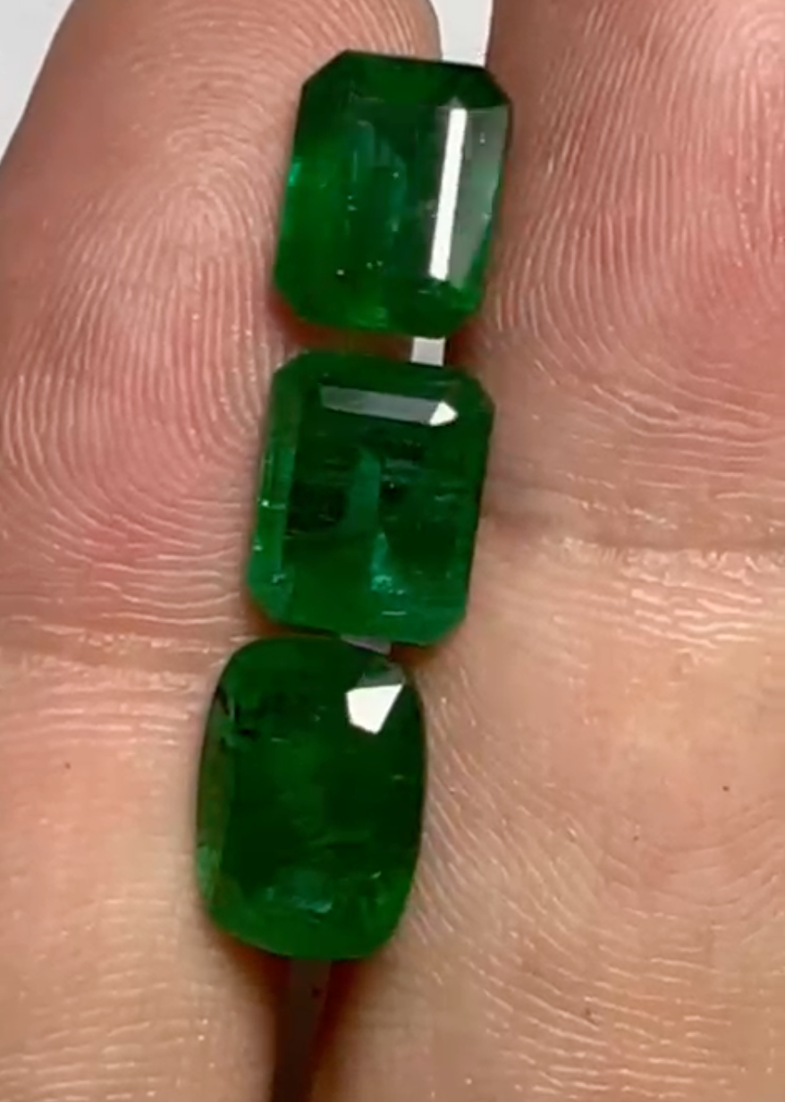 9.5 carats Panjshir Zambian Emeralds Loose Stones | May Birthstone Deal