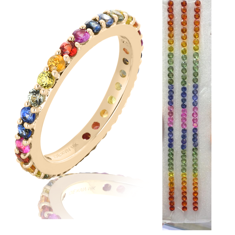 Rainbow Sapphire Stones- Calliberated Sapphires