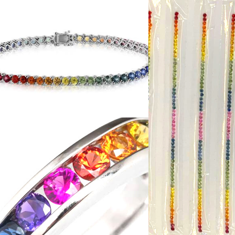 3mm Rainbow Sapphires - Multicolor Sapphires