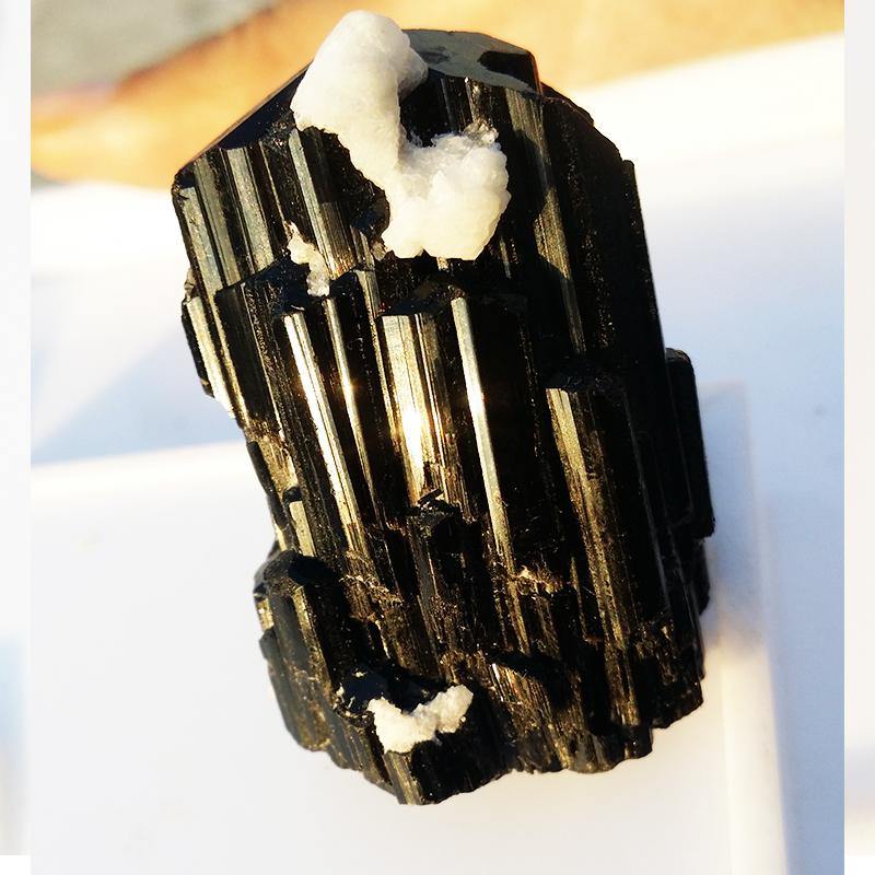 Black Tourmaline Crystal Cluster / Mineral Specimen for Sale