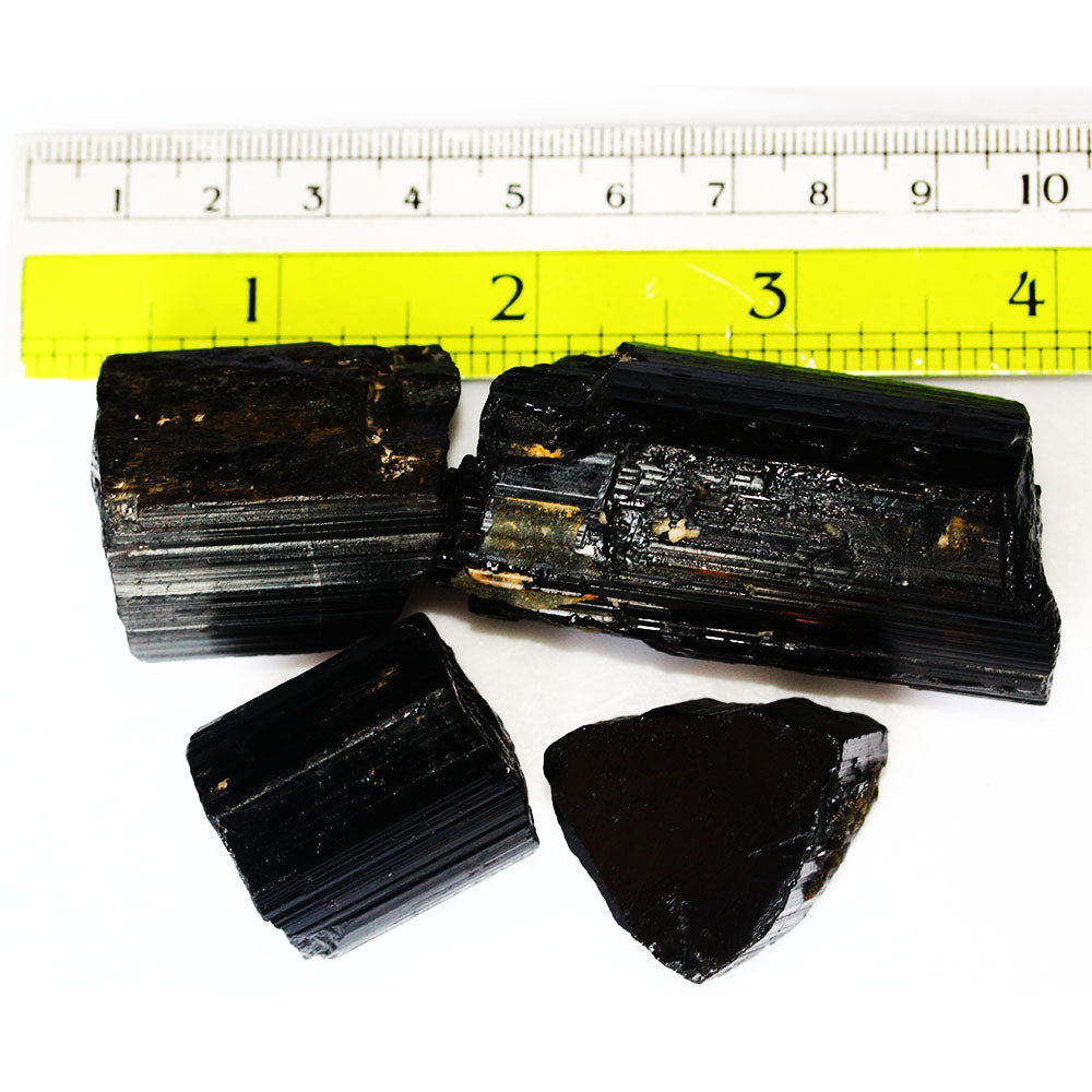 Raw Black Tourmaline Crystals for Sale