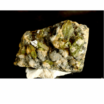 Mint Green Sphene Titanite on Calcite Albite Metrix | Sphene Fine Mineral Specimen