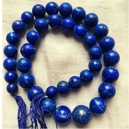 Natural Lapis Lazuli Beads Mala / String for sale - folkmarket