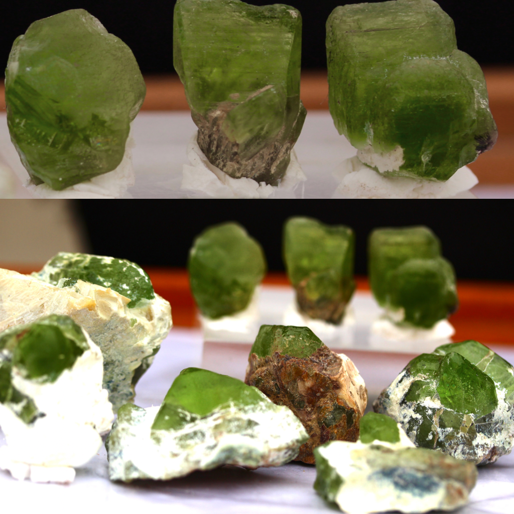 Natural Peridot Crystals for Sales