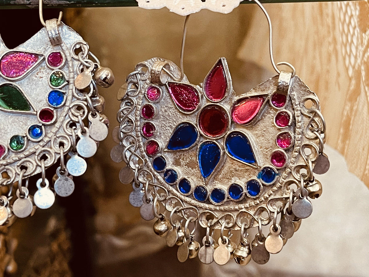 Afghan Tribal Earrings  - vintage earrings