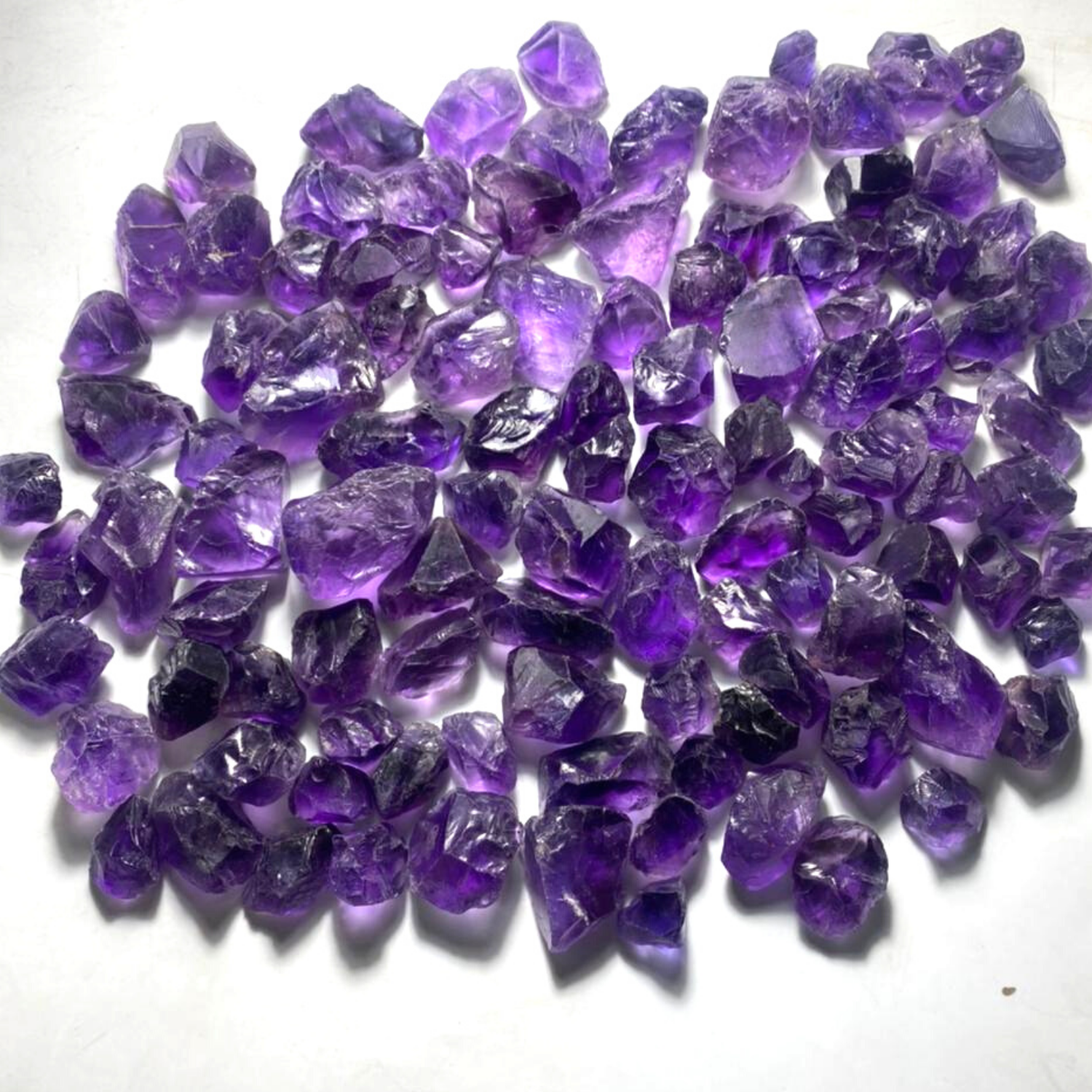 Faceting Rough Amethyst Stones for Gems Cutters