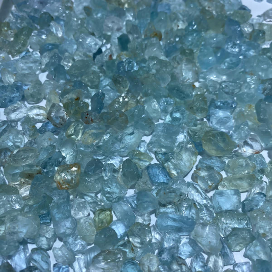 Lapidary Art Supplies | 50KG Natural Raw Aquamarine Crystals for Gemstone Cutting
