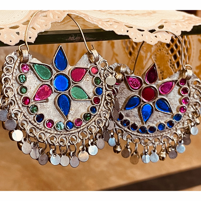Afghan Tribal Kuchi Earrings for Sale - Boho Earrings Set for Sale