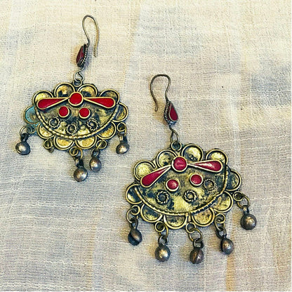 5 Different style antique kuchi gypsy earrings