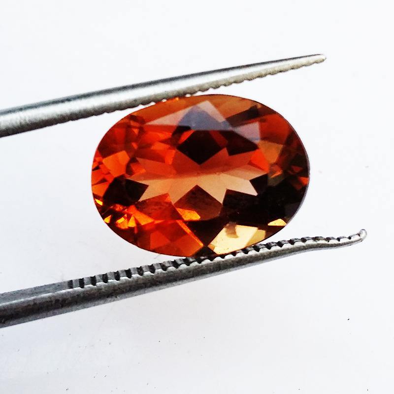 natural faceted brown topaz