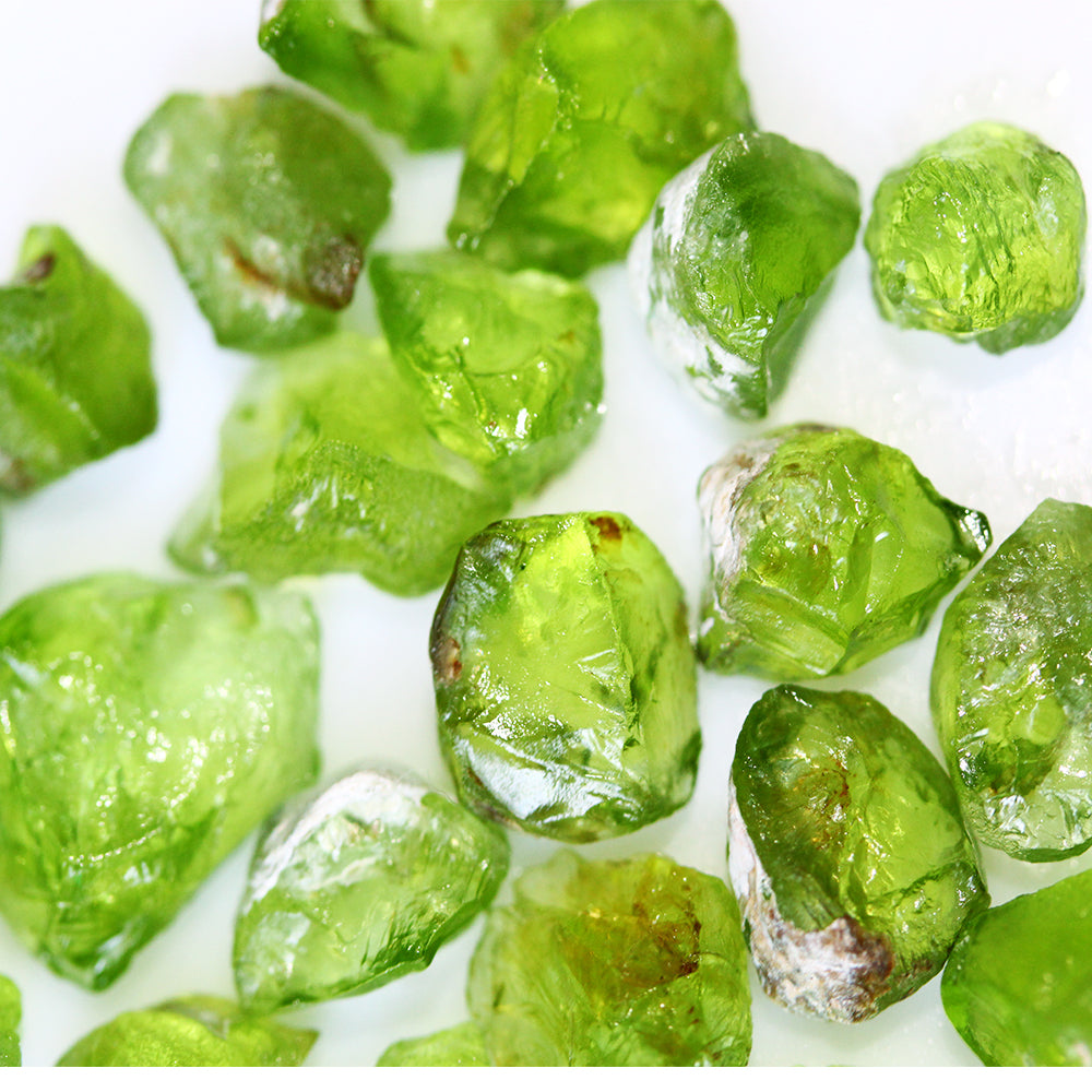 Raw Peridot Stones for Faceting