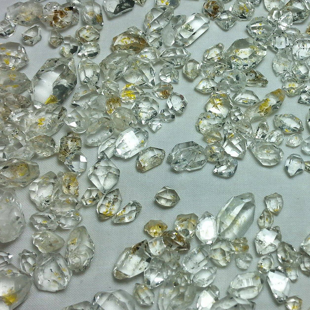 Raw Petrolieum Included Herkimer Diamond Quartz Crystals