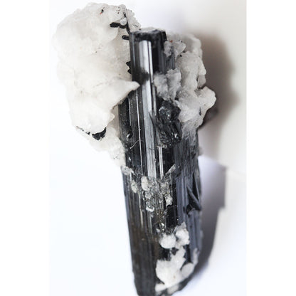 Black Tourmaline Crystal on Feldspar