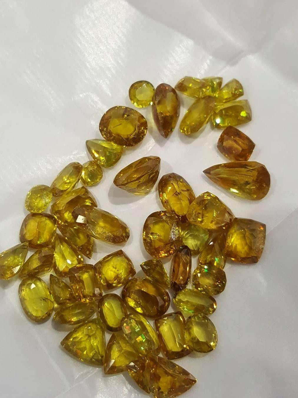 10ct Sphene Gemstones | Rare Yellow Sphene Stone - Folkmarketgems