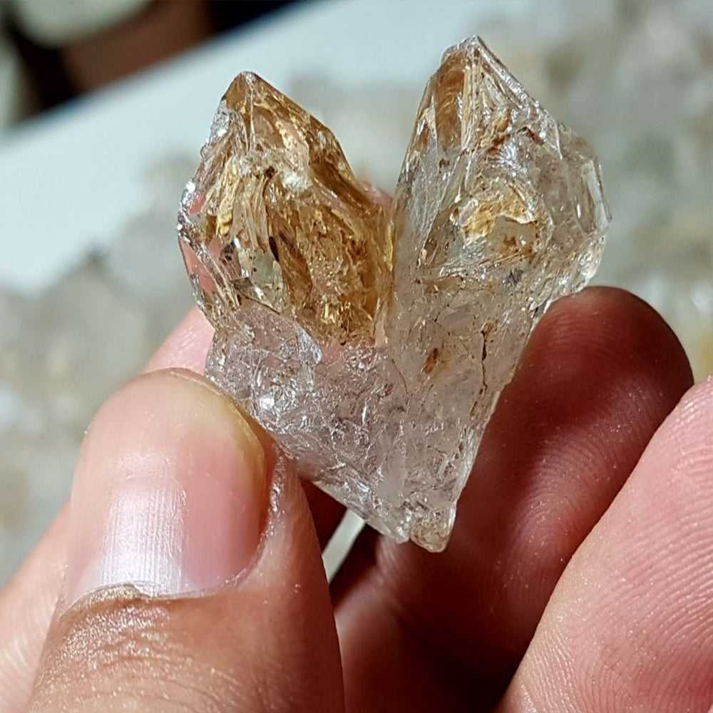 Mud Included Diamond Quartz Crystals